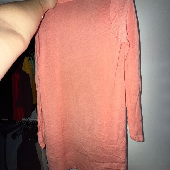 Cyrus Coral Open-Front Cardigan - Picture 3 of 3